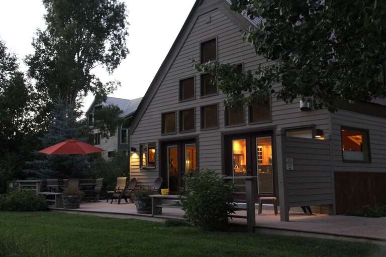 Viking Lodge 100A has a huge 900sf deck that wraps around the living room & looks right out to the San Miguel River and the ski area.