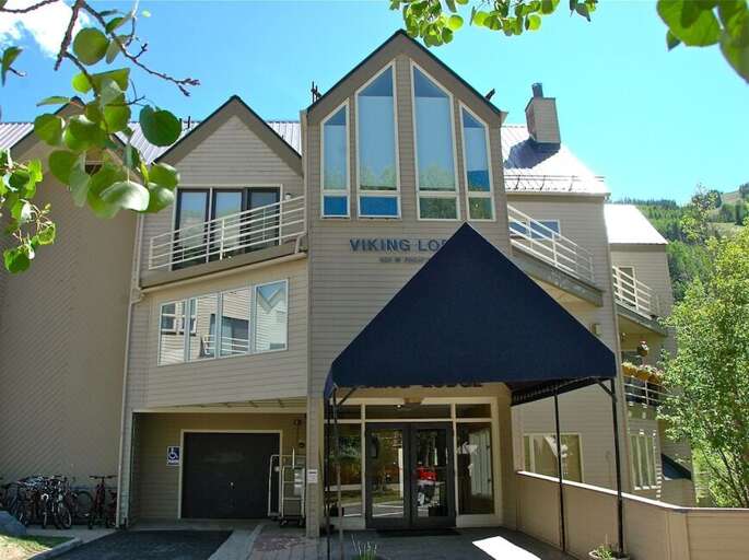 The entrance to the Viking Lodge in Telluride, Colorado.