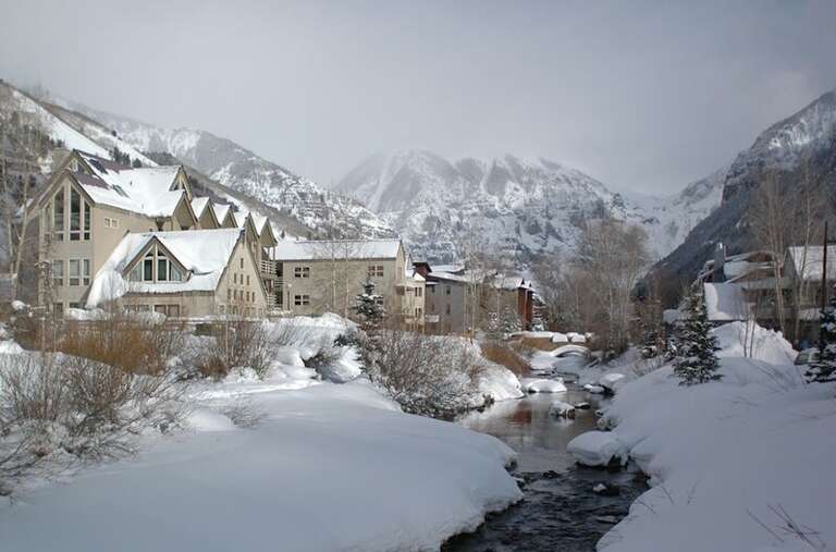 The Viking Lodge and San Miguel River are beautiful in winter or summer!
