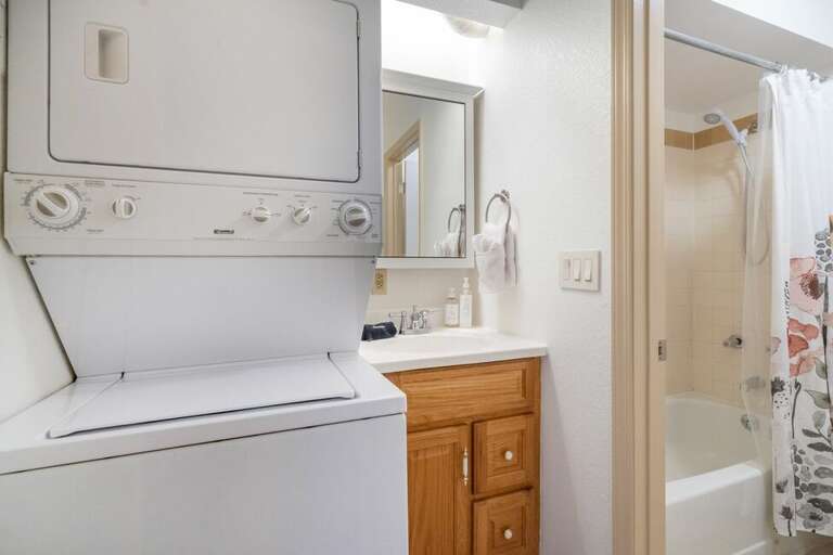 Viking Lodge 310 features a washer/dryer and full bathroom with a tub/shower combo.