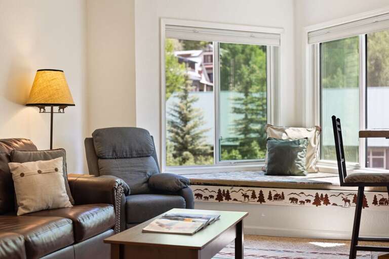Bay window area over looking the San Miguel river.