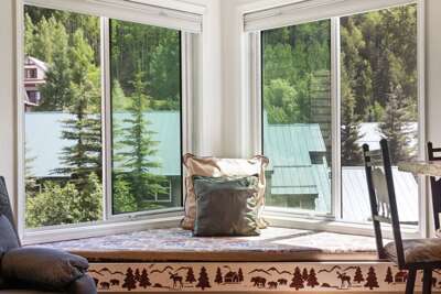 Bay window overlooking San Miguel River