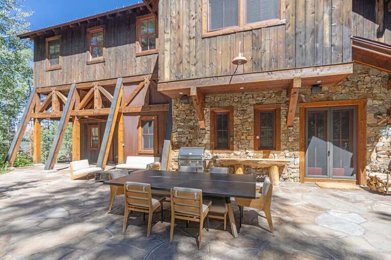 Enjoy a home day on the patio in Mountain Village, Telluride.