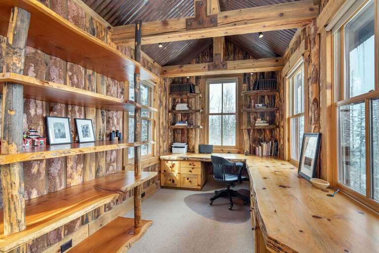 Need to work remotely while staying at our Copper Hollow?  This at-home office has it all!
