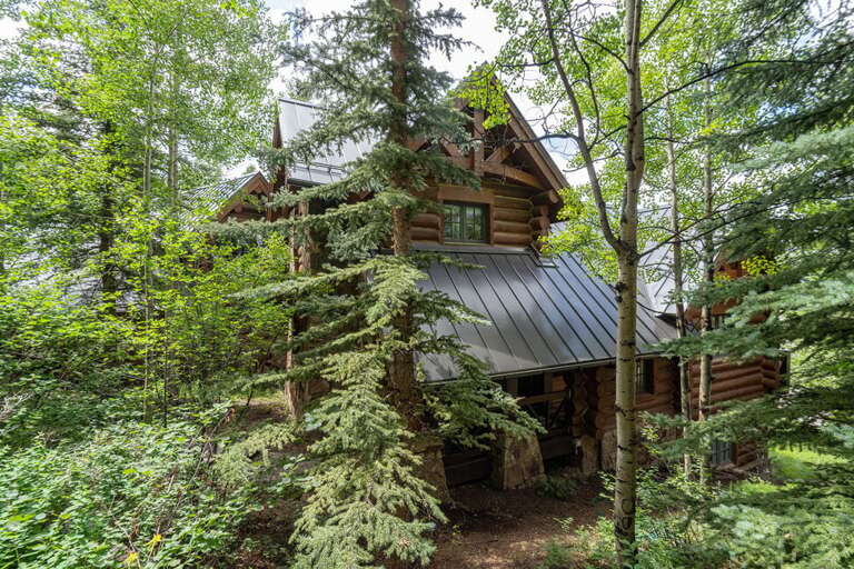 Classic log cabin feel centrally located.