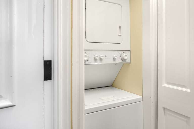 In-unit washer and dryer for guests to use during their stay.