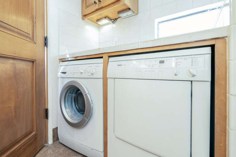 The washer and dryer are located on the third level in the Primary ensuite bathroom. The washer and dryer are located on the third level in the Primary ensuite bathroom.