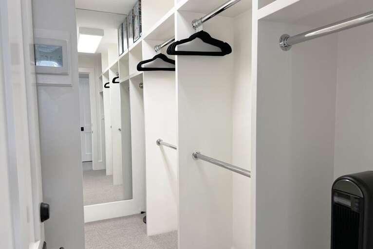 The Primary Suite offers a spacious walk-in closet.