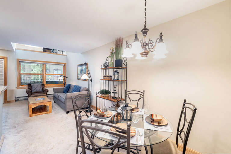 Dinner seating for 4.