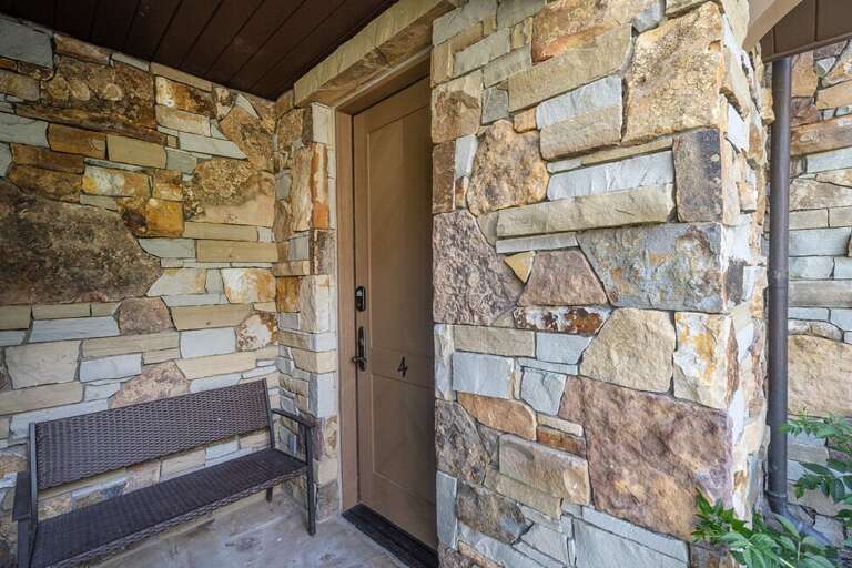 This unit features a keyless entry.  Codes are given a week prior to your visit.