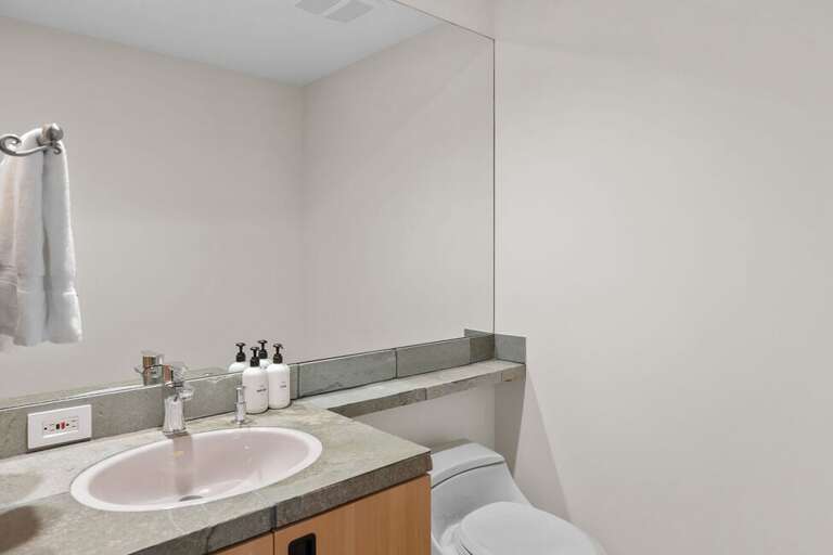 Half bath located on third level.