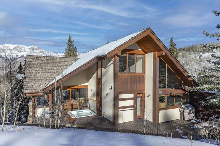 Slopeside Chalet is a mid century marvel that sits directly on the Sundance ski run at the Telluride Ski Resort in Colorado.