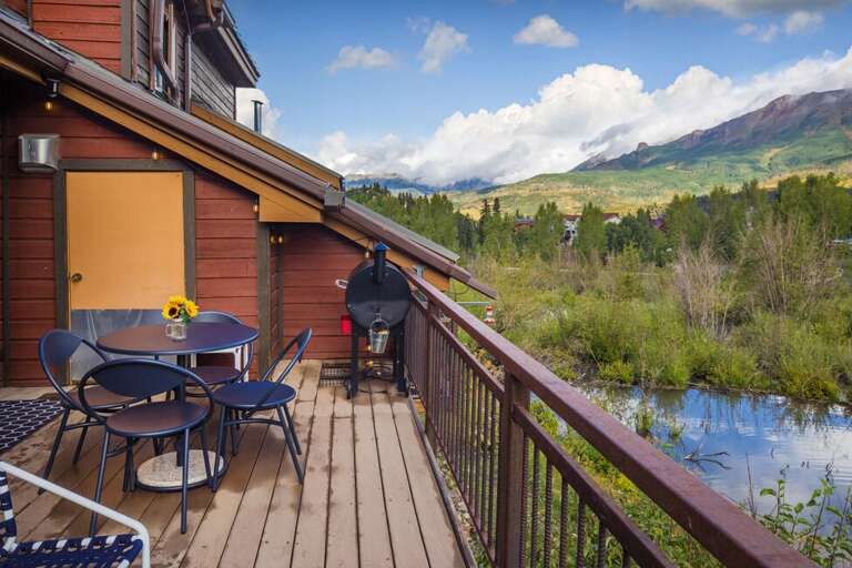 Have dinner on the deck or play games on a warm summer evening.