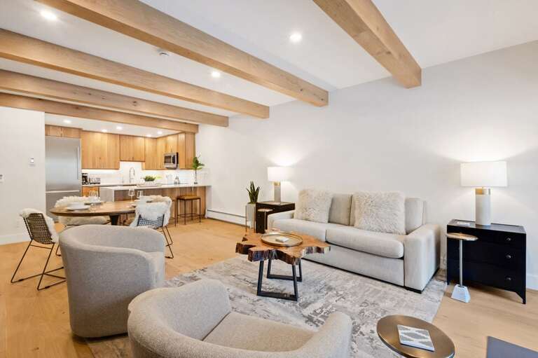 bright area with tons of natural light and mountain views.