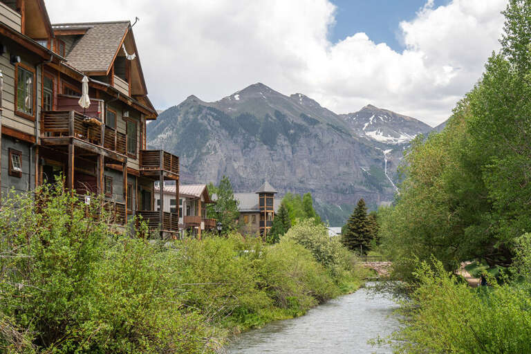 Entrada A is a multi-level Townhome located along the San Miguel river and just steps from the Telluride River walking trail.