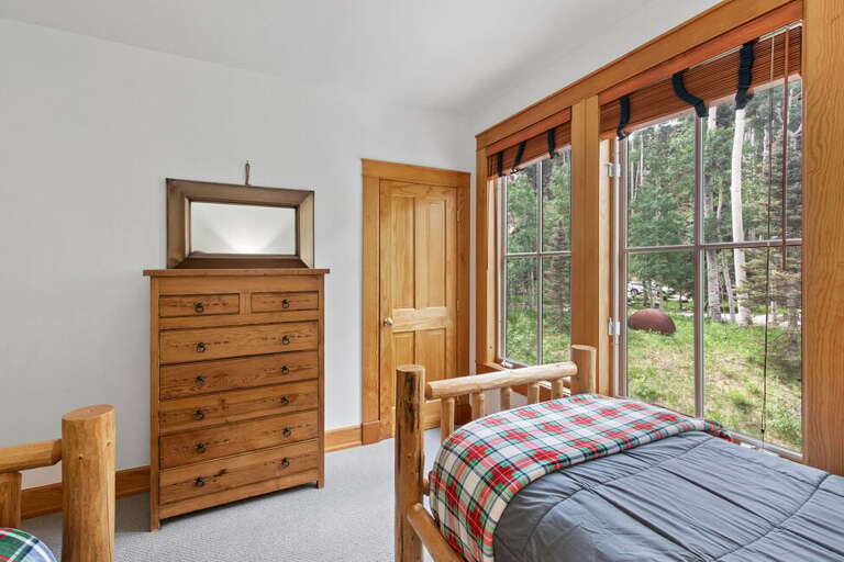 This guest room provides lots of natural light as well as great views of the surrounding area.