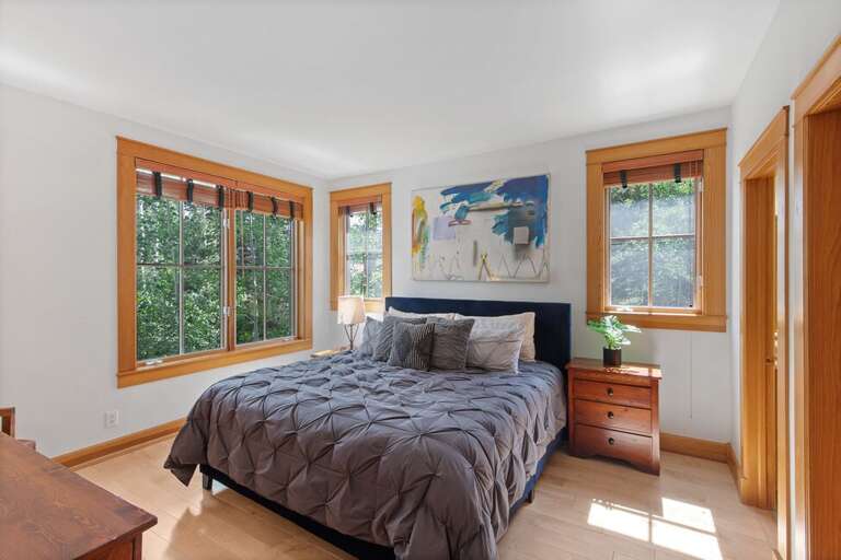 The Primary Suite features a King size bed and ensuite bathroom.