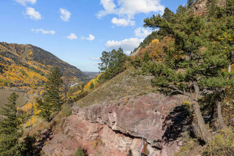 Watch your step as you access Royer Falls, a small beautiful waterfall located on property.
