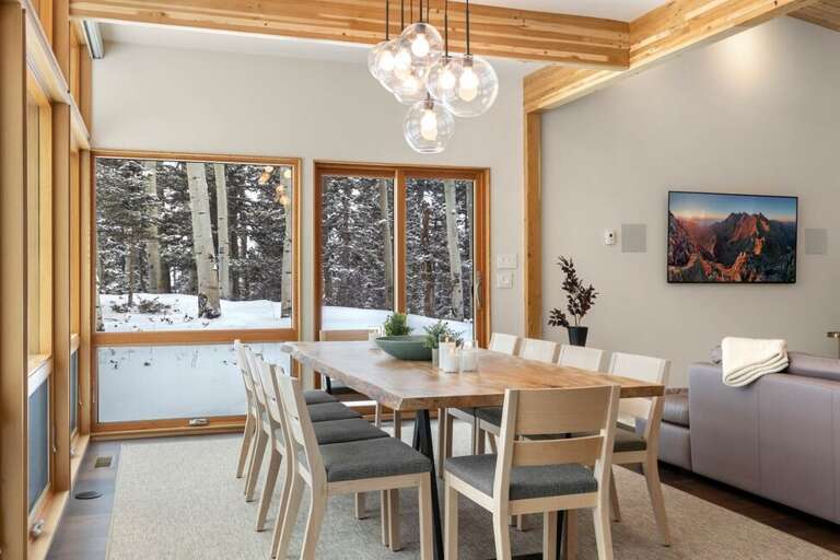 Two exits to the outdoor Deck-Hot tub-dining area located on they s level of the multi-level home. Two exits to the outdoor Deck-Hot tub-dining area located on they s level of the multi-level home.