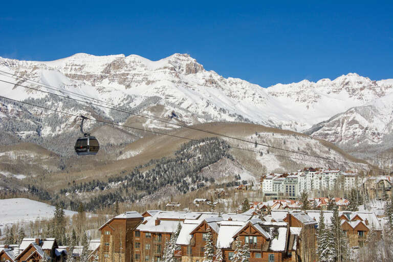 Free Gondola over Mountain Village. Free Gondola over Mountain Village.