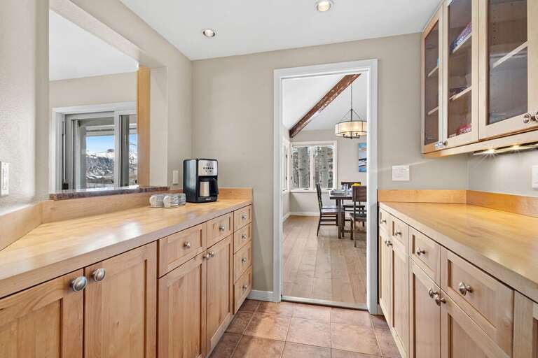 This Kitchen offers ample storage and is perfect for a large family.