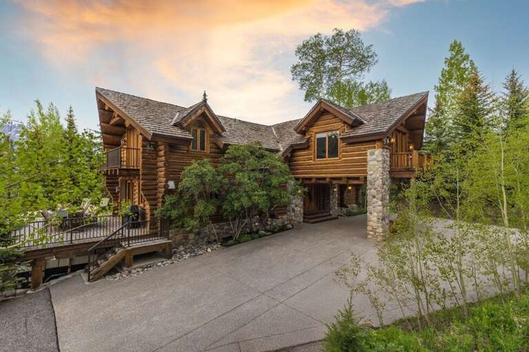 Multi-level home with plenty of on site parking for vehicles.