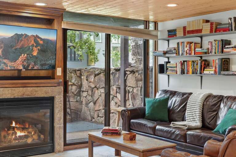 Direct access to patio area from living room space.