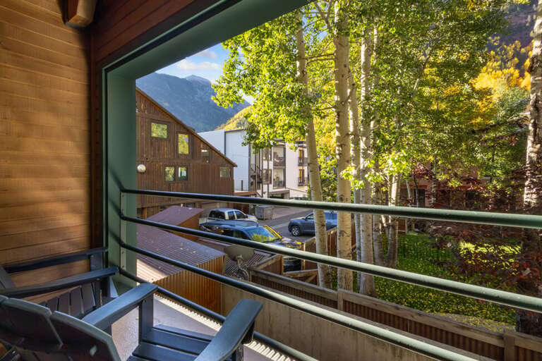 Step outside to your private deck and enjoy the mountain atmosphere.