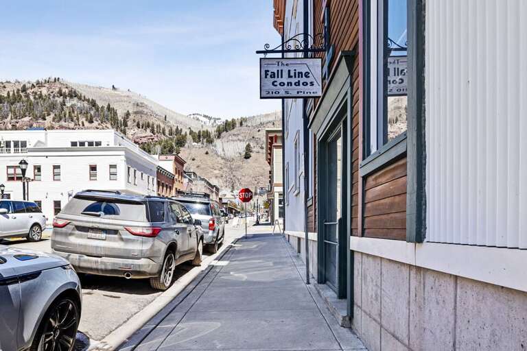 Street entrance to Fall Line Condo Complex.