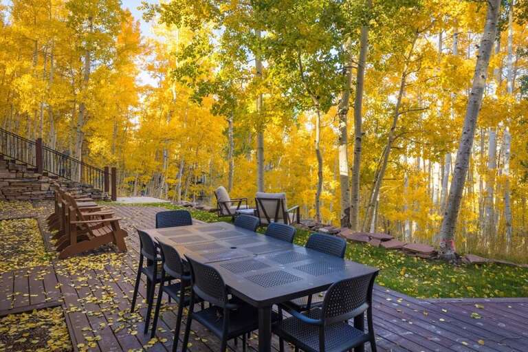 Enjoy the serene beauty of the San Juan Mountains from your private decks.