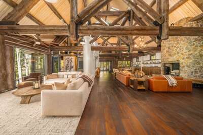 Welcome to Sunset Lodge! This expansive 7,100+ square-foot Ski Ranches estate offers a private mountain retreat for family, friends and private events.