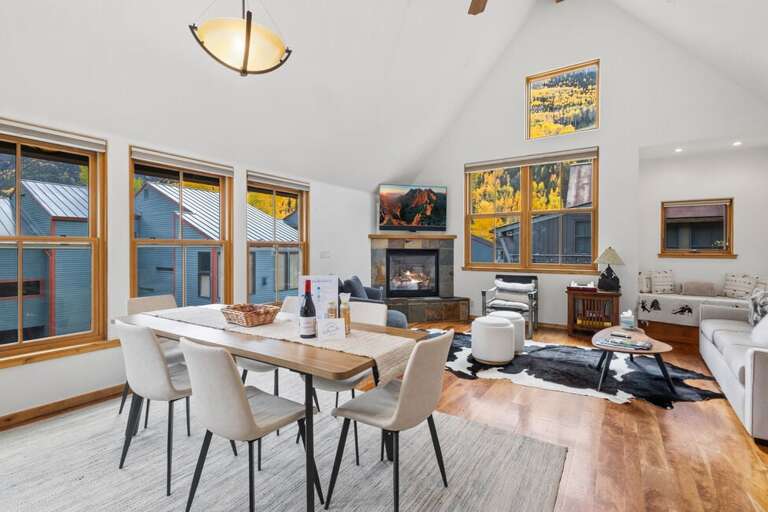 Gather around the dining table for meals with family and friends.