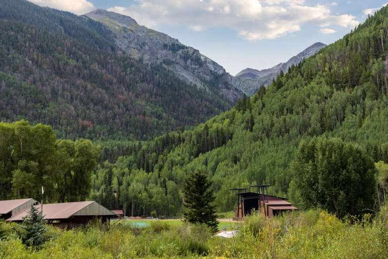Telluride Town park's main stage can be seen from the deck!