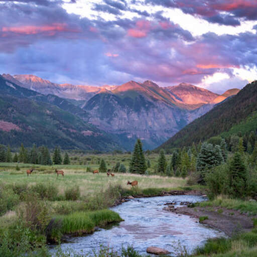 Walk on the peaceful valley floor.