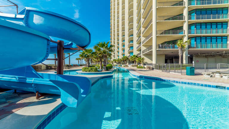 Phoenix West Water slide into the lazy river