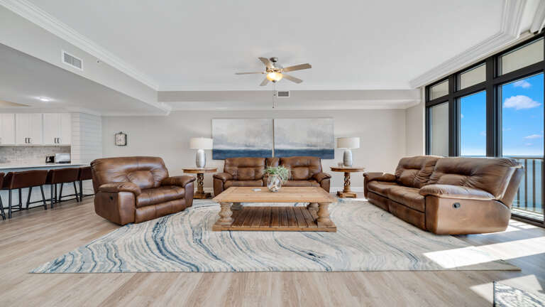 Beachfront Vacation Rental Living Room With Ocean View