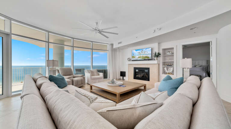 Beachfront Living Room With Ocean View