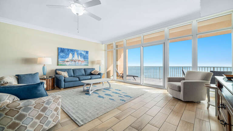 Seaside Suite Showing Spacious Sitting Area With Sweeping Sea Views