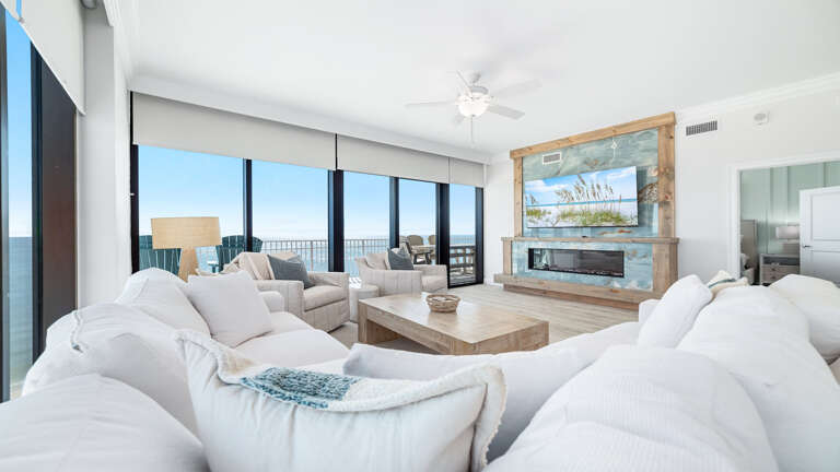 Seafront Space, Pristine Pale Furnishings, Ample Sunlight Streaming