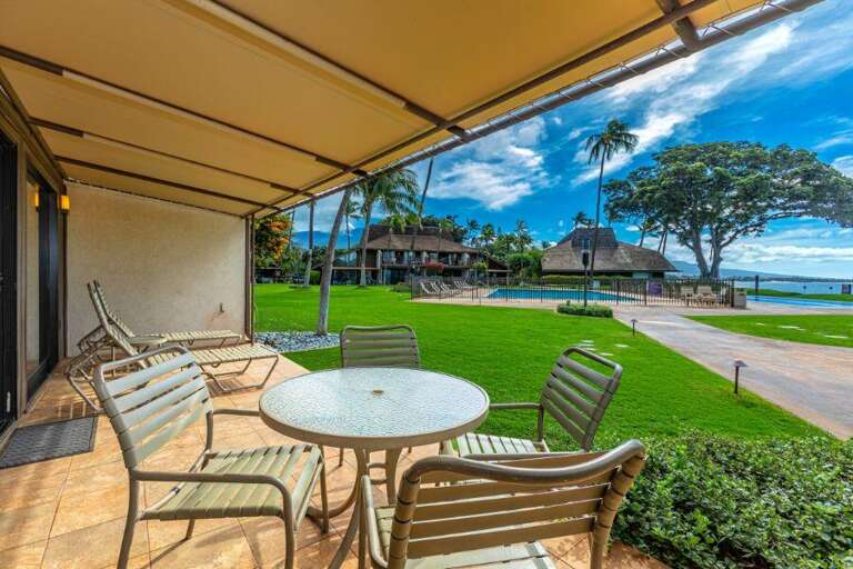 Patio Perspective, Palms, Peaceful Ocean View