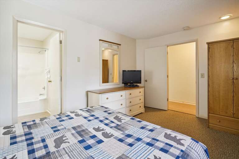 Enjoy the flat screen TV while going to sleep for the night.