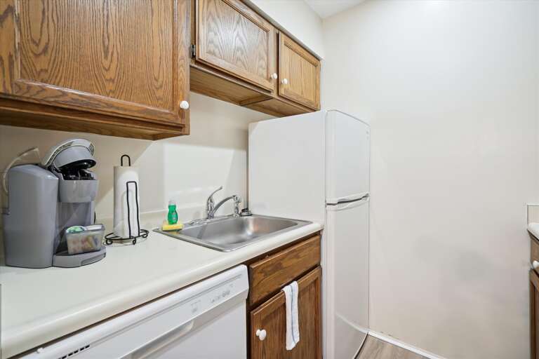 Equipped with a dishwasher to make clean up a breeze.