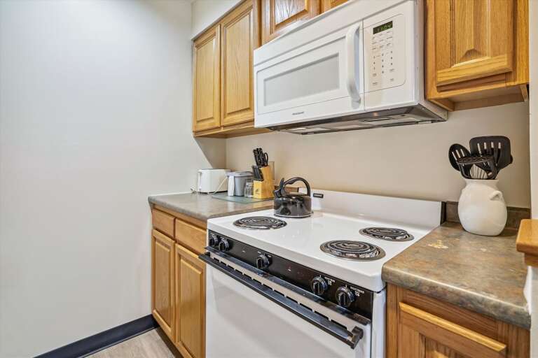 If you prefer to eat in, enjoy the full sized kitchen with all the essentials.