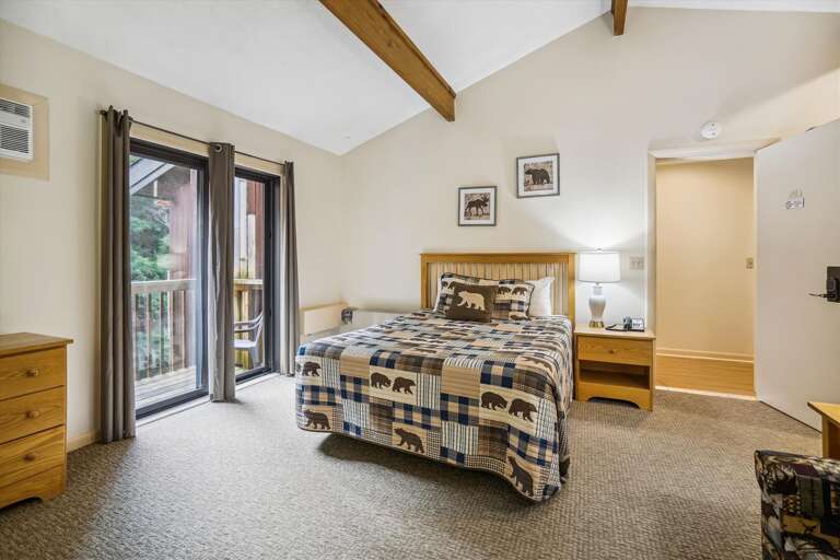 Open your sliding glass door to your private padio to some fresh Vermont air. Open your sliding glass door to your private padio to some fresh Vermont air.