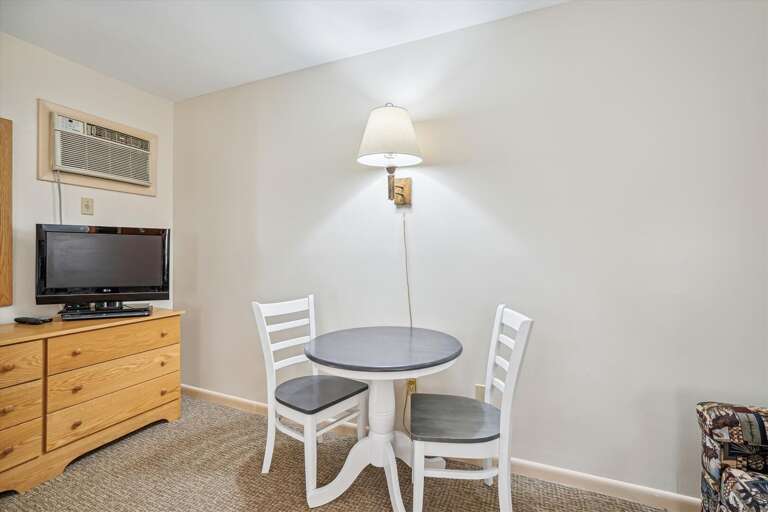 Seating at the table for 2 people.