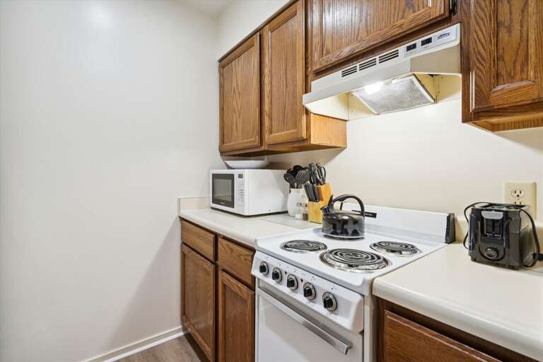 If you prefer to eat in, enjoy the full sized kitchen with all the essentials.