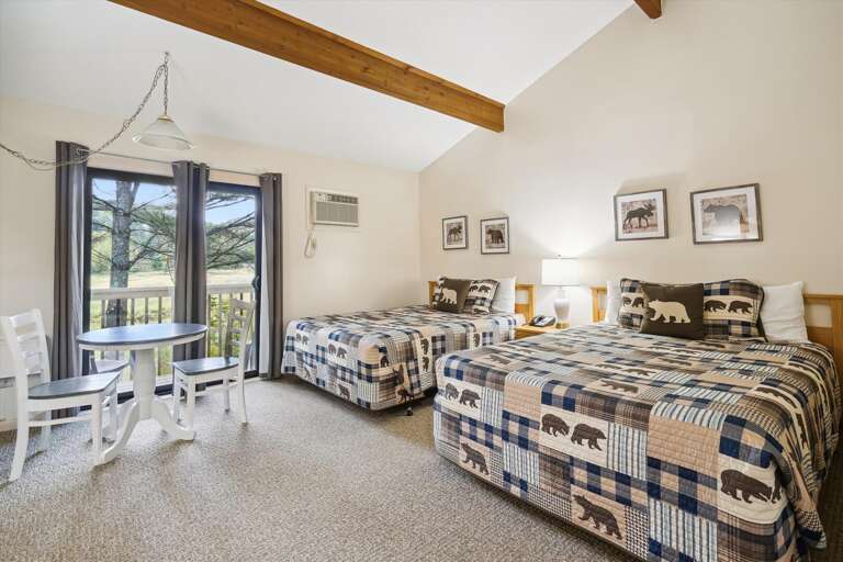 Seating at the table for 2 people.