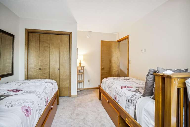 4 twin beds offer plenty of sleeping for those who want their own space!