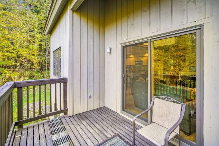 Access to private deck to enjoy the outdoors. Access in the winter may be limited.