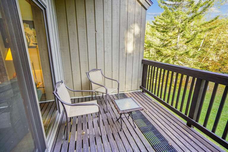 Access to private deck to enjoy the outdoors. Access in the winter may be limited.